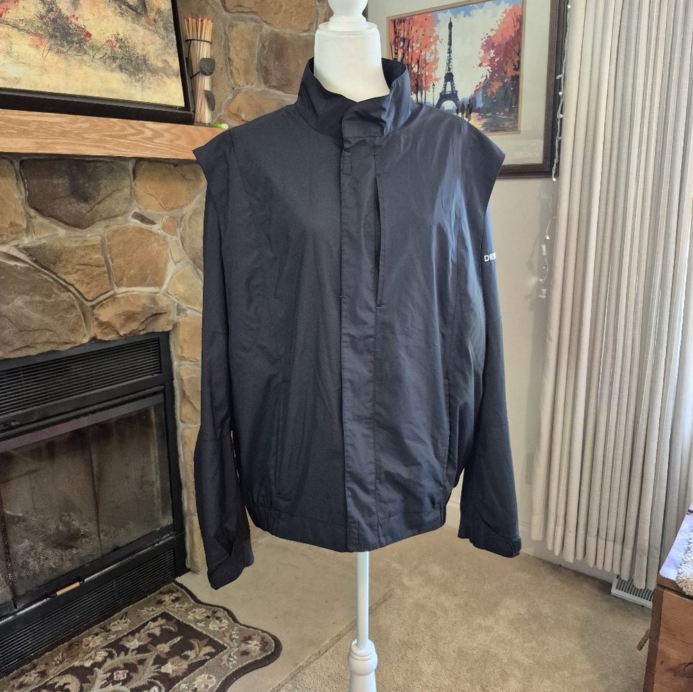 Dryjoys By Footjoy Men's Black Golf Jacket Windbreaker Size Large